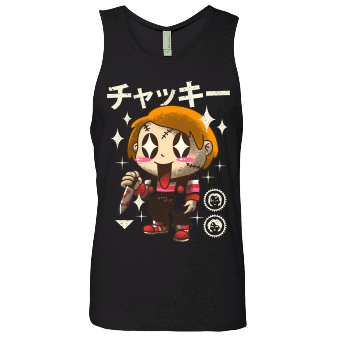 T-Shirts Black / Small Kawaii Doll Men's Premium Tank Top