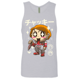 T-Shirts Heather Grey / Small Kawaii Doll Men's Premium Tank Top