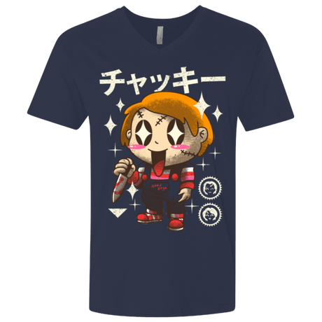 T-Shirts Midnight Navy / X-Small Kawaii Doll Men's Premium V-Neck