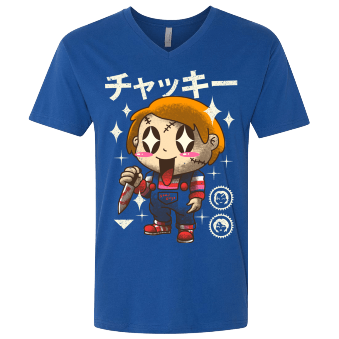 T-Shirts Royal / X-Small Kawaii Doll Men's Premium V-Neck