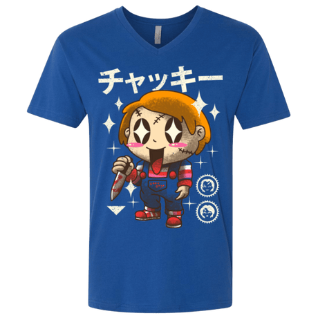 T-Shirts Royal / X-Small Kawaii Doll Men's Premium V-Neck
