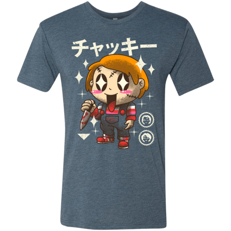 T-Shirts Indigo / Small Kawaii Doll Men's Triblend T-Shirt