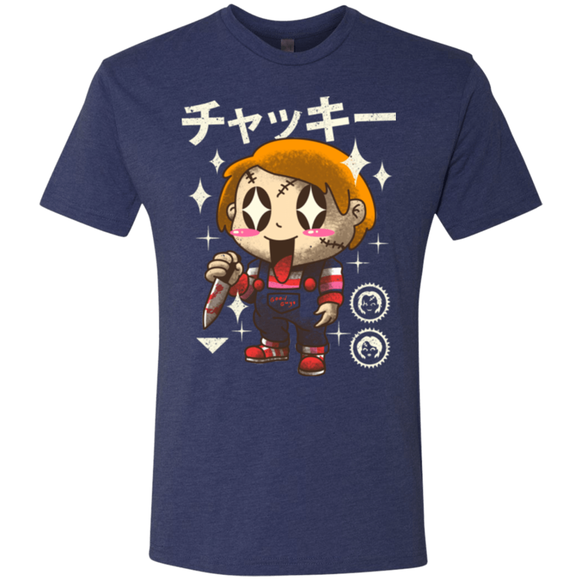 T-Shirts Vintage Navy / Small Kawaii Doll Men's Triblend T-Shirt