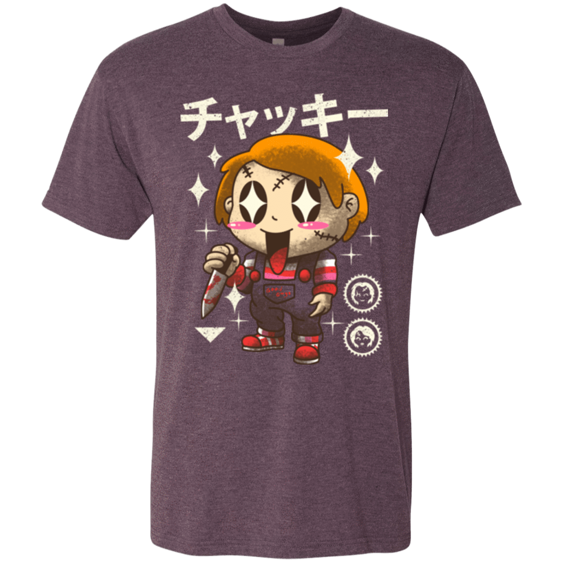 T-Shirts Vintage Purple / Small Kawaii Doll Men's Triblend T-Shirt