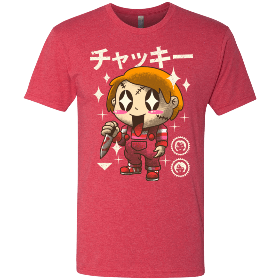 T-Shirts Vintage Red / Small Kawaii Doll Men's Triblend T-Shirt