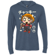 T-Shirts Indigo / X-Small Kawaii Doll Triblend Long Sleeve Hoodie Tee