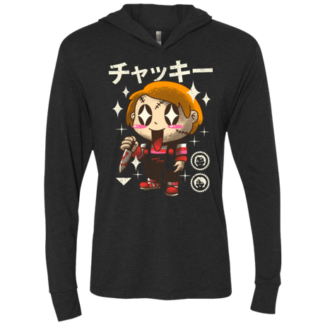 T-Shirts Vintage Black / X-Small Kawaii Doll Triblend Long Sleeve Hoodie Tee