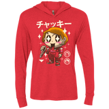 T-Shirts Vintage Red / X-Small Kawaii Doll Triblend Long Sleeve Hoodie Tee