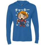 T-Shirts Vintage Royal / X-Small Kawaii Doll Triblend Long Sleeve Hoodie Tee