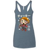 T-Shirts Indigo / X-Small Kawaii Doll Women's Triblend Racerback Tank