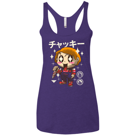 T-Shirts Purple / X-Small Kawaii Doll Women's Triblend Racerback Tank