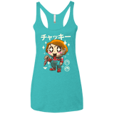 T-Shirts Tahiti Blue / X-Small Kawaii Doll Women's Triblend Racerback Tank