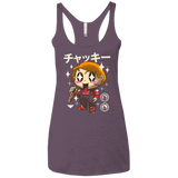 T-Shirts Vintage Purple / X-Small Kawaii Doll Women's Triblend Racerback Tank
