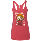 T-Shirts Vintage Red / X-Small Kawaii Doll Women's Triblend Racerback Tank