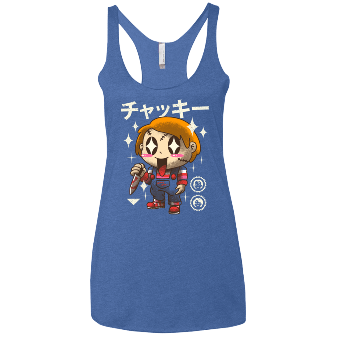 T-Shirts Vintage Royal / X-Small Kawaii Doll Women's Triblend Racerback Tank