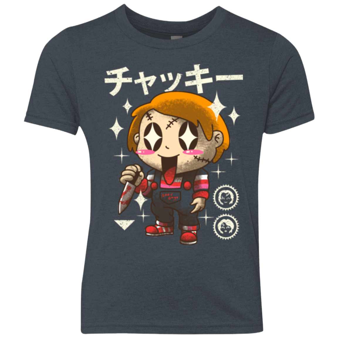 T-Shirts Vintage Navy / YXS Kawaii Doll Youth Triblend T-Shirt