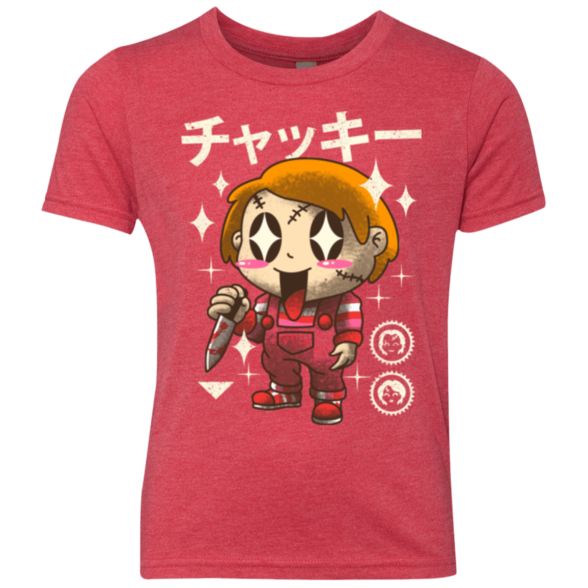 T-Shirts Vintage Red / YXS Kawaii Doll Youth Triblend T-Shirt