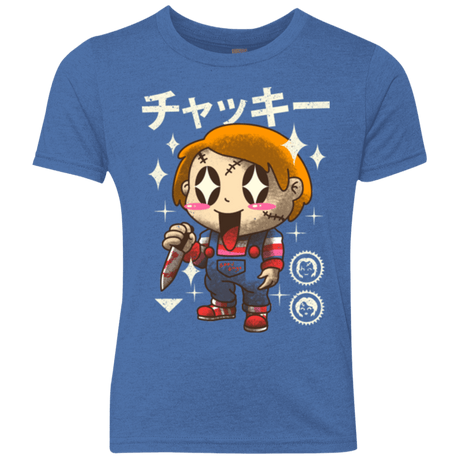 T-Shirts Vintage Royal / YXS Kawaii Doll Youth Triblend T-Shirt