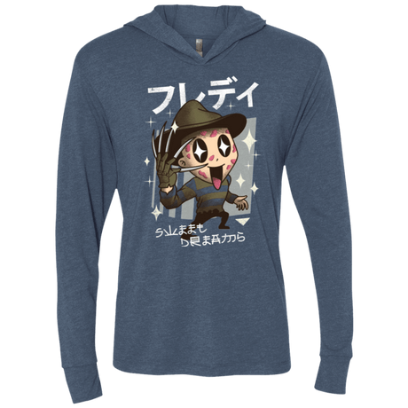 T-Shirts Indigo / X-Small Kawaii Dreams Triblend Long Sleeve Hoodie Tee
