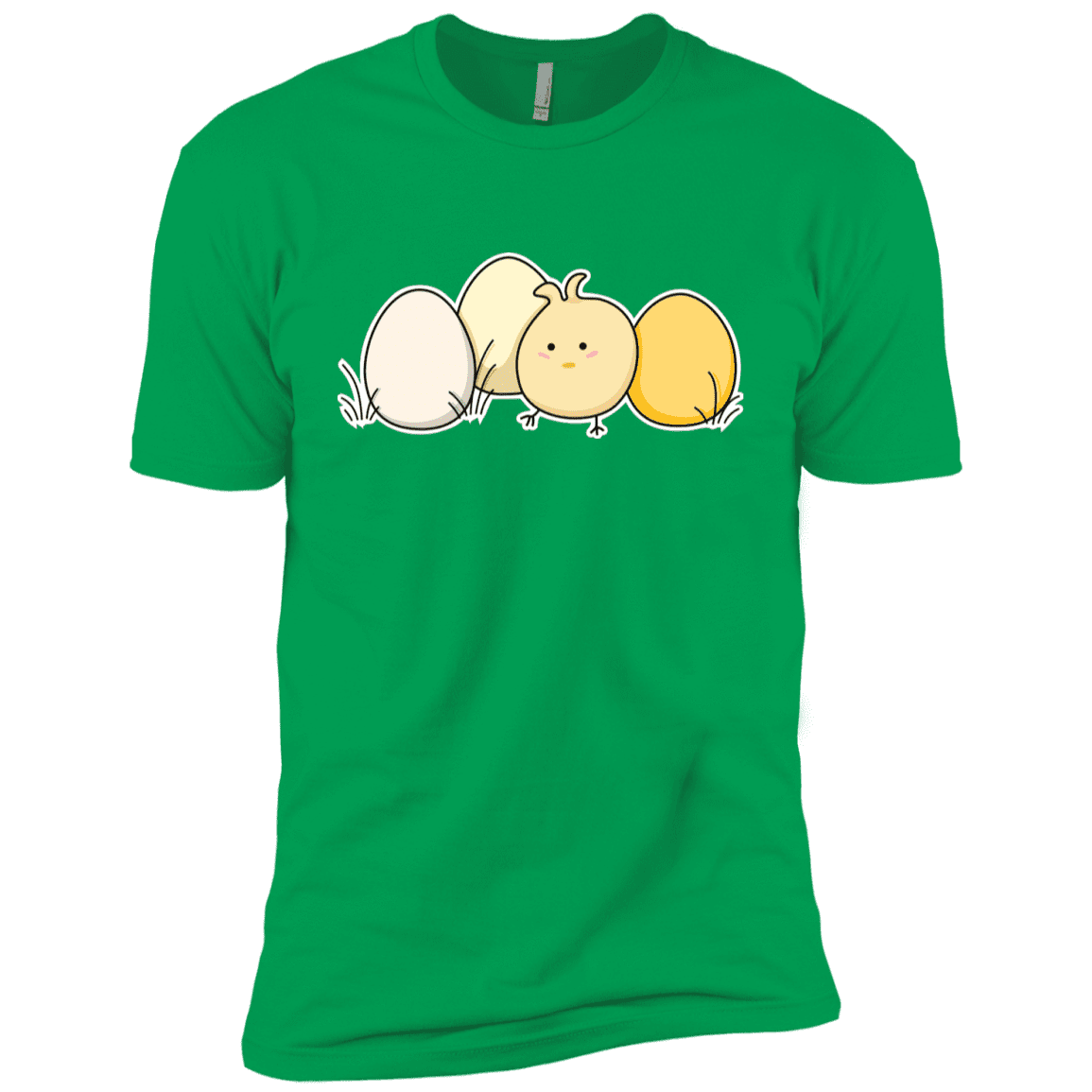 T-Shirts Kelly Green / YXS Kawaii Easter Chick and Eggs Boys Premium T-Shirt