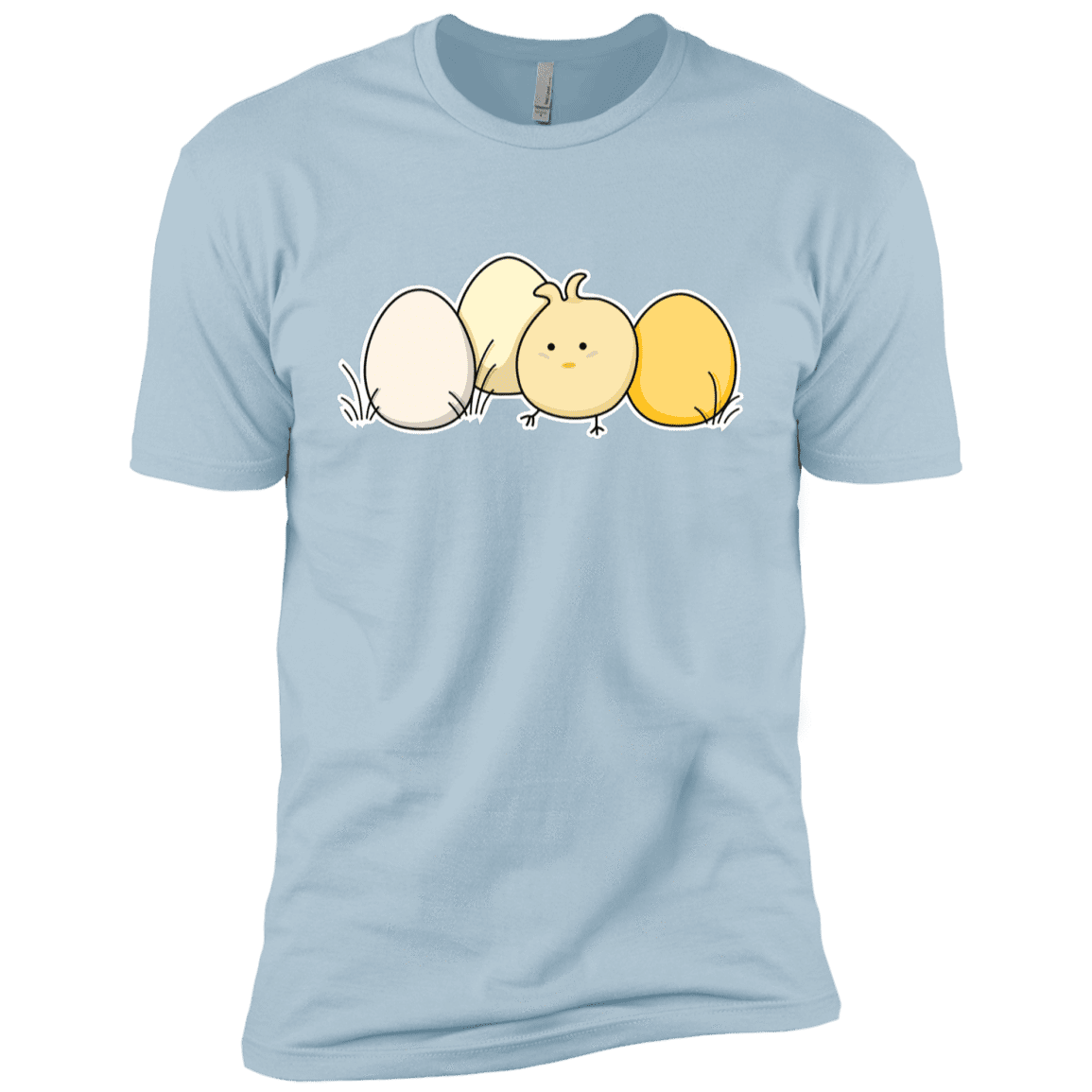 T-Shirts Light Blue / YXS Kawaii Easter Chick and Eggs Boys Premium T-Shirt