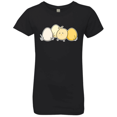 T-Shirts Black / YXS Kawaii Easter Chick and Eggs Girls Premium T-Shirt