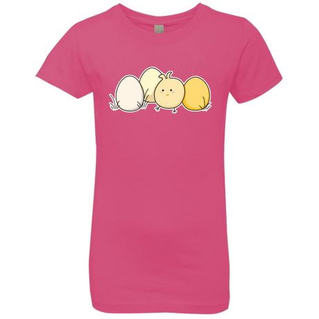 T-Shirts Hot Pink / YXS Kawaii Easter Chick and Eggs Girls Premium T-Shirt