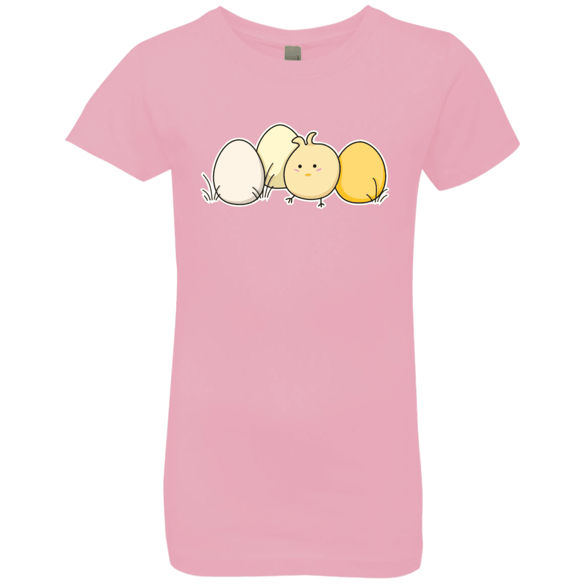 T-Shirts Light Pink / YXS Kawaii Easter Chick and Eggs Girls Premium T-Shirt