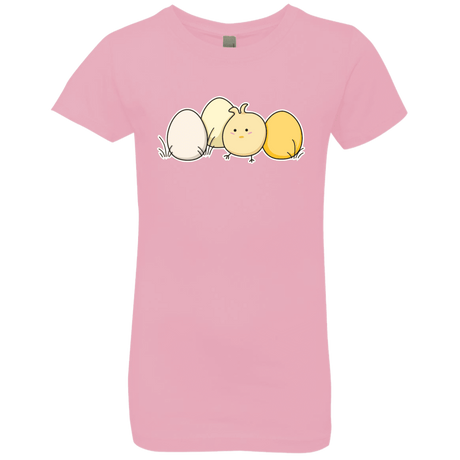 T-Shirts Light Pink / YXS Kawaii Easter Chick and Eggs Girls Premium T-Shirt