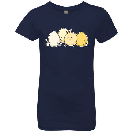 T-Shirts Midnight Navy / YXS Kawaii Easter Chick and Eggs Girls Premium T-Shirt