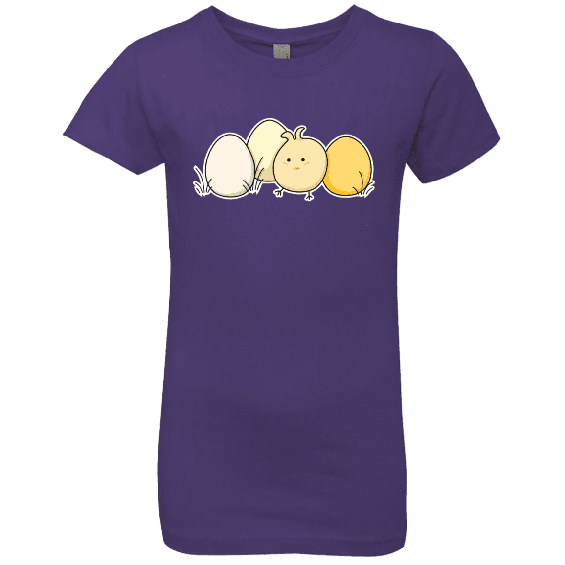 T-Shirts Purple Rush / YXS Kawaii Easter Chick and Eggs Girls Premium T-Shirt