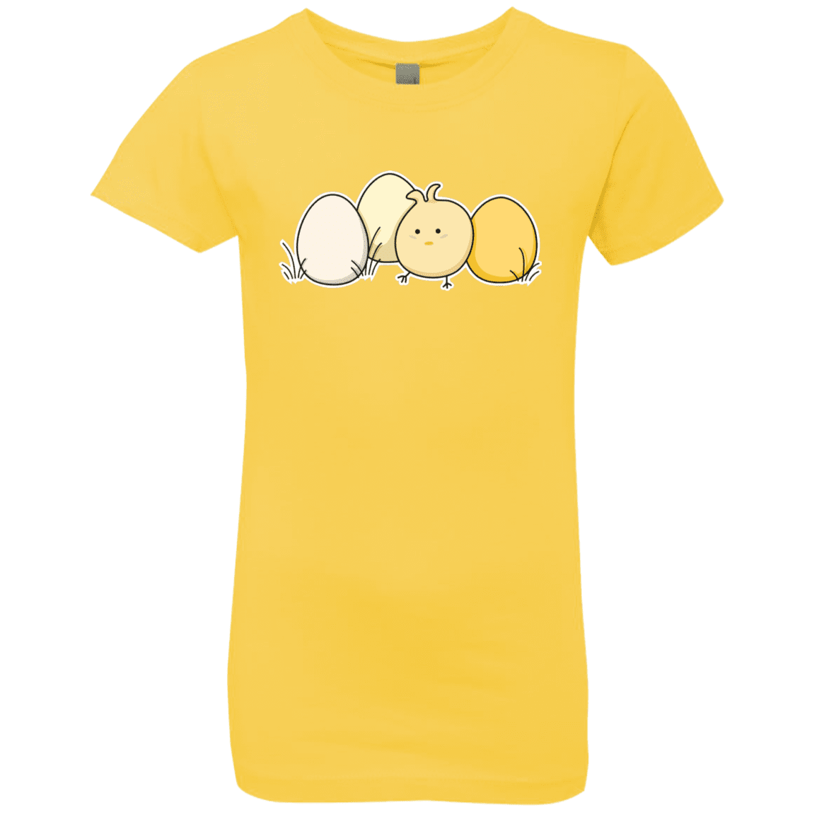 T-Shirts Vibrant Yellow / YXS Kawaii Easter Chick and Eggs Girls Premium T-Shirt