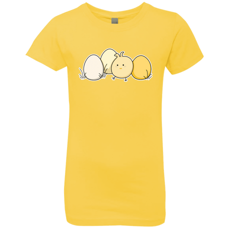 T-Shirts Vibrant Yellow / YXS Kawaii Easter Chick and Eggs Girls Premium T-Shirt