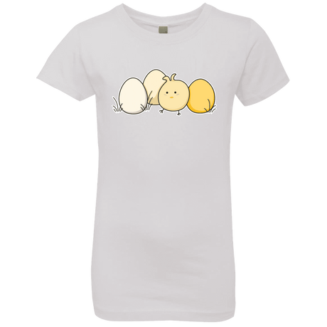 T-Shirts White / YXS Kawaii Easter Chick and Eggs Girls Premium T-Shirt