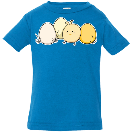 T-Shirts Cobalt / 6 Months Kawaii Easter Chick and Eggs Infant Premium T-Shirt