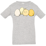 T-Shirts Heather Grey / 6 Months Kawaii Easter Chick and Eggs Infant Premium T-Shirt