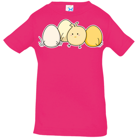 T-Shirts Hot Pink / 6 Months Kawaii Easter Chick and Eggs Infant Premium T-Shirt