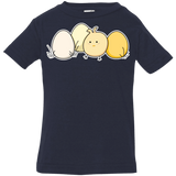 T-Shirts Navy / 6 Months Kawaii Easter Chick and Eggs Infant Premium T-Shirt