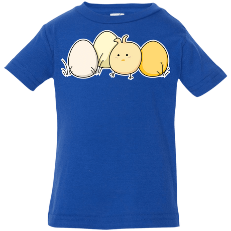 T-Shirts Royal / 6 Months Kawaii Easter Chick and Eggs Infant Premium T-Shirt