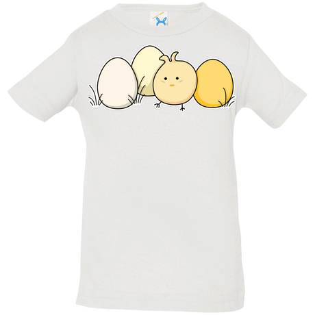 T-Shirts White / 6 Months Kawaii Easter Chick and Eggs Infant Premium T-Shirt