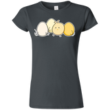 T-Shirts Charcoal / S Kawaii Easter Chick and Eggs Junior Slimmer-Fit T-Shirt