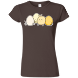 T-Shirts Dark Chocolate / S Kawaii Easter Chick and Eggs Junior Slimmer-Fit T-Shirt