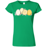 T-Shirts Irish Green / S Kawaii Easter Chick and Eggs Junior Slimmer-Fit T-Shirt