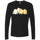 T-Shirts Black / S Kawaii Easter Chick and Eggs Men's Premium Long Sleeve