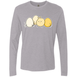 T-Shirts Heather Grey / S Kawaii Easter Chick and Eggs Men's Premium Long Sleeve