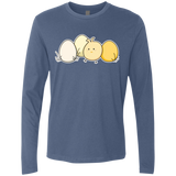 T-Shirts Indigo / S Kawaii Easter Chick and Eggs Men's Premium Long Sleeve