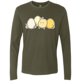 T-Shirts Military Green / S Kawaii Easter Chick and Eggs Men's Premium Long Sleeve