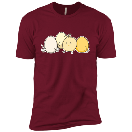T-Shirts Cardinal / X-Small Kawaii Easter Chick and Eggs Men's Premium T-Shirt
