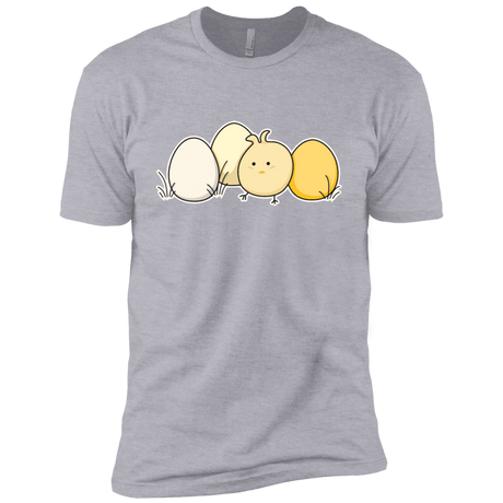 T-Shirts Heather Grey / X-Small Kawaii Easter Chick and Eggs Men's Premium T-Shirt