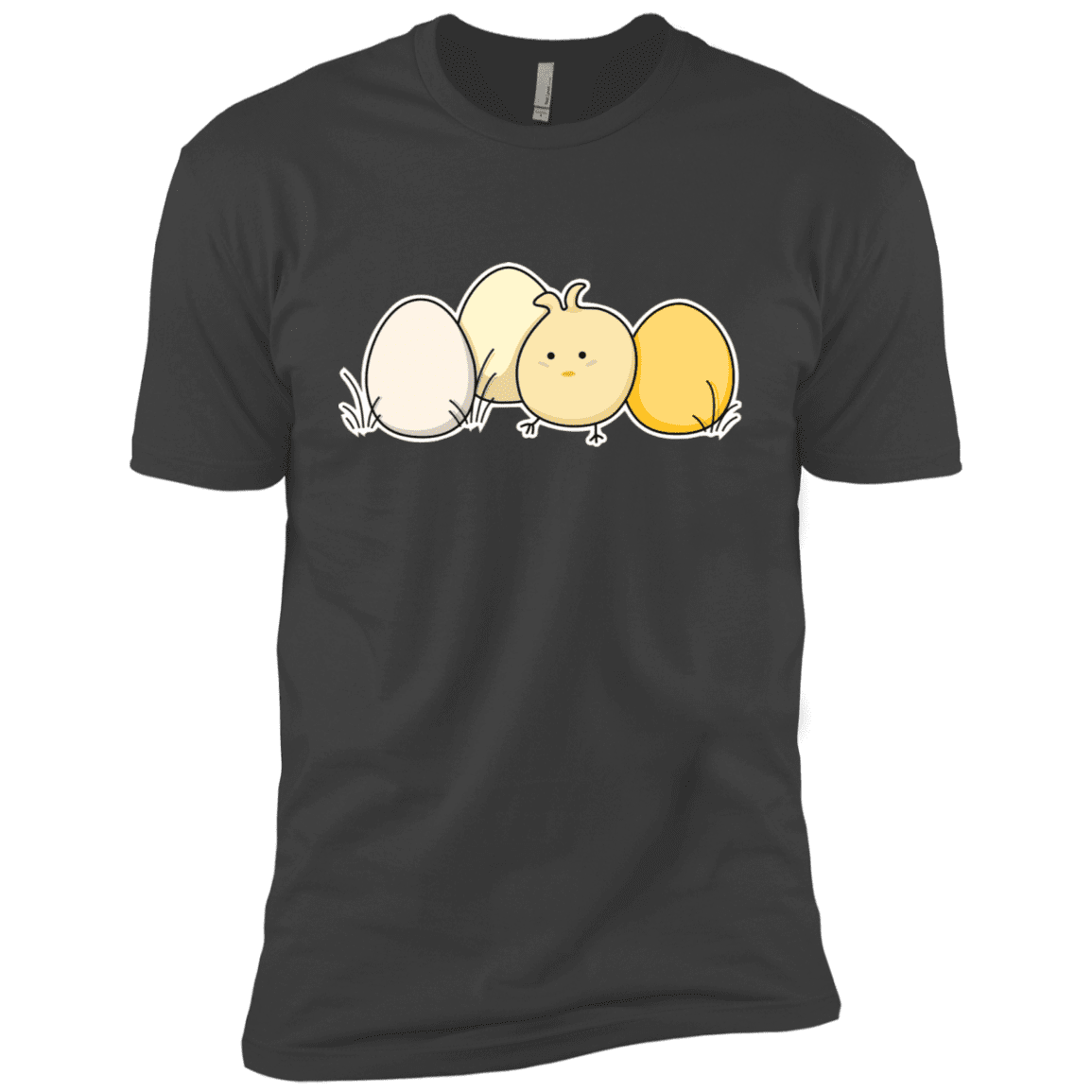T-Shirts Heavy Metal / X-Small Kawaii Easter Chick and Eggs Men's Premium T-Shirt